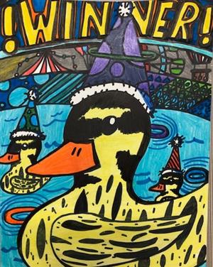 Royce Duck Winner for the Fort Bend County Fair School Youth Art Contest 2022