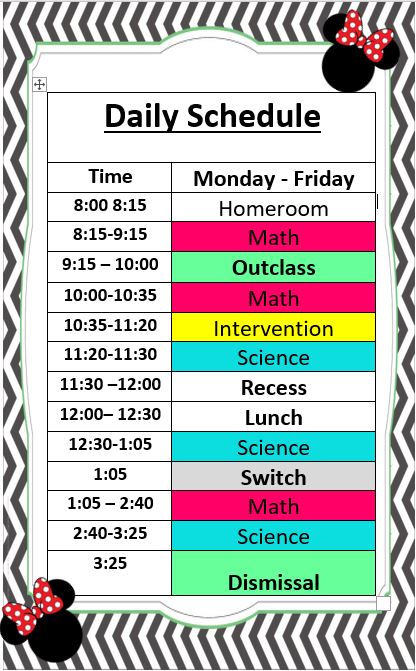 Daily Schedule