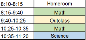schedule