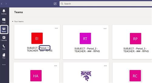 TEAMS Tiles 