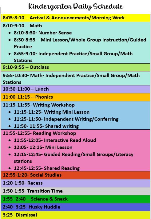 schedule