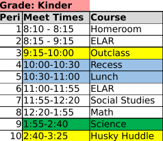 Schedule