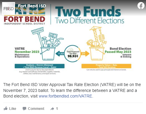 VATRE graphic of Two Funds for Two Different Elections