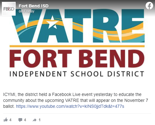 Facebook post about facebook live recording