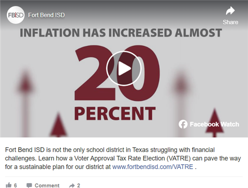 Facebook Watch video of financial challenges