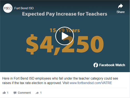 VATRE Facebook video on teacher pay raises