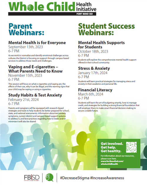 Parent and Student Success Webinars