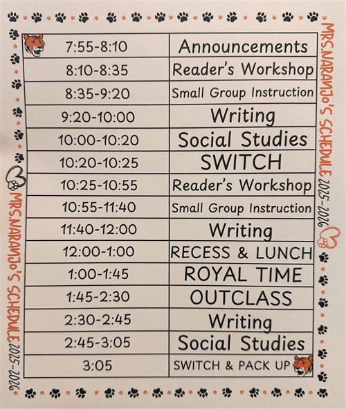 Schedule