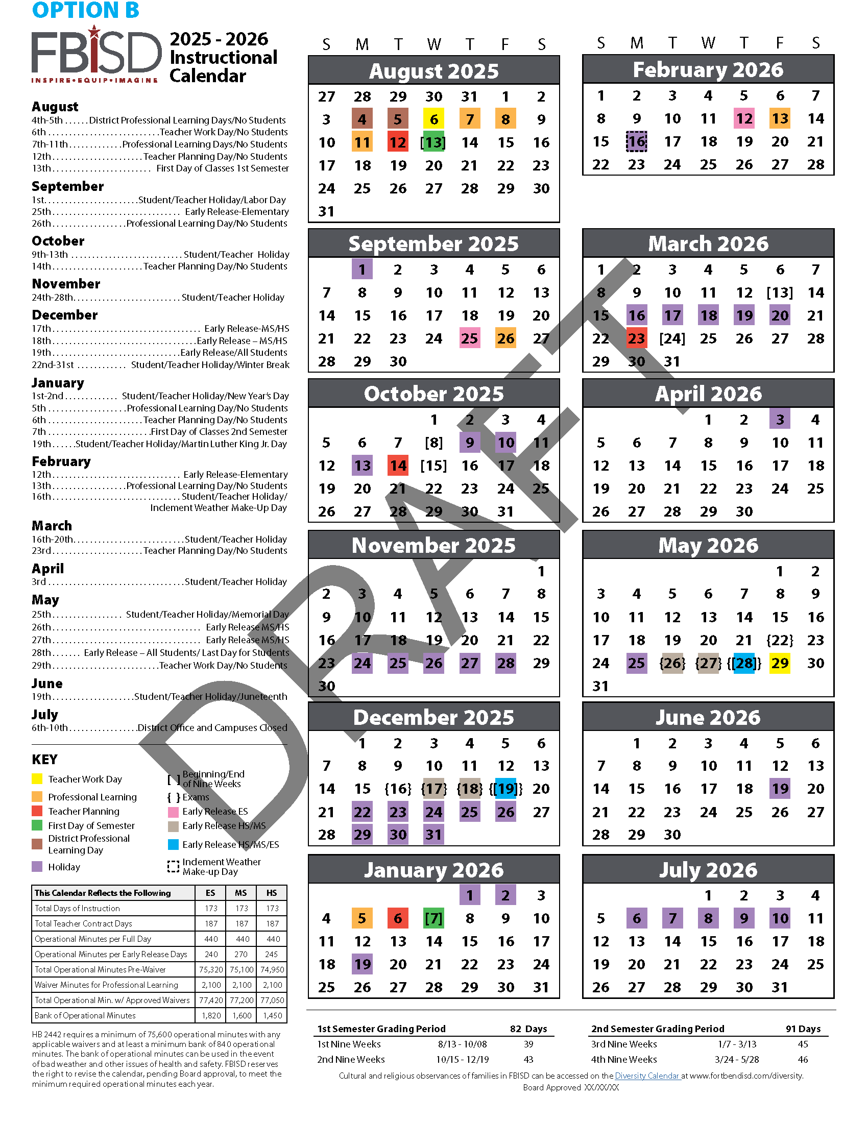 Calendar Options / 20252026 School Calendar Options