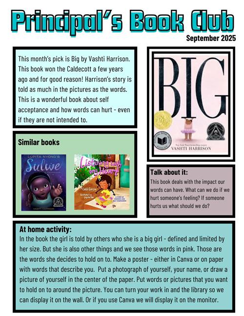 Principal's Book Club Flier