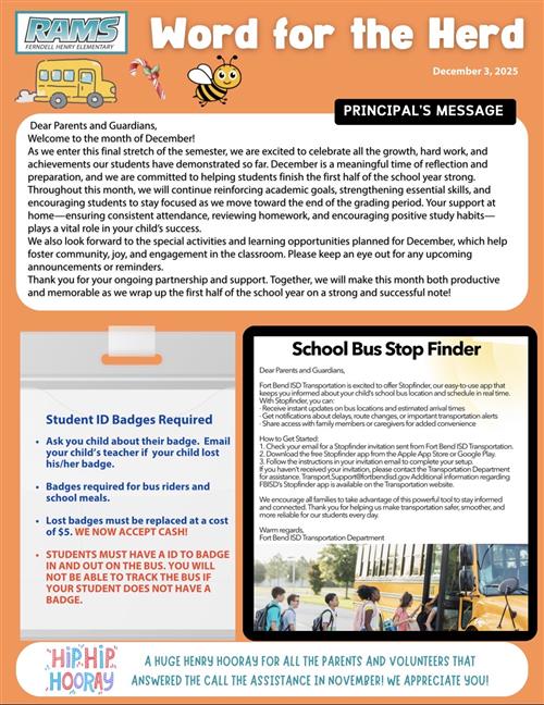  December Word From the Herd