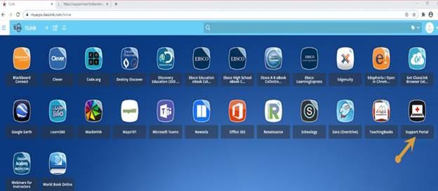 Support Portal Screenshot Support Portal Screenshot