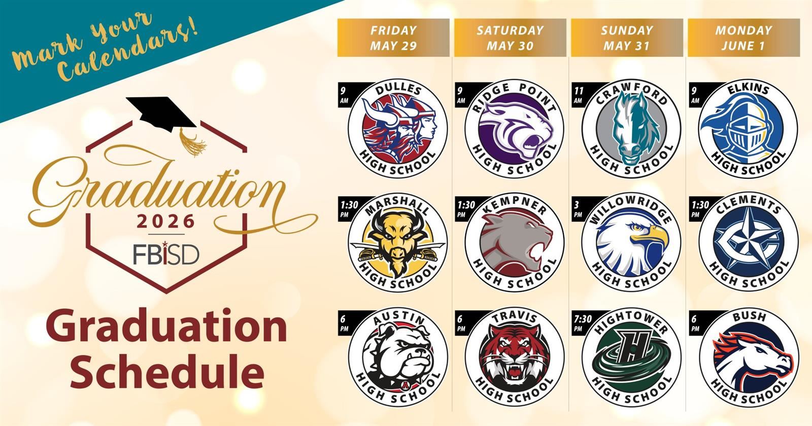 Graduation Schedule 