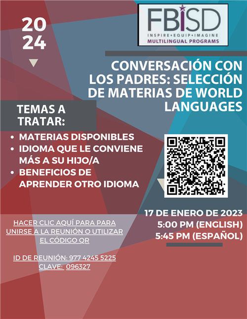 2024 World Language Course Selection Virtual Meeting