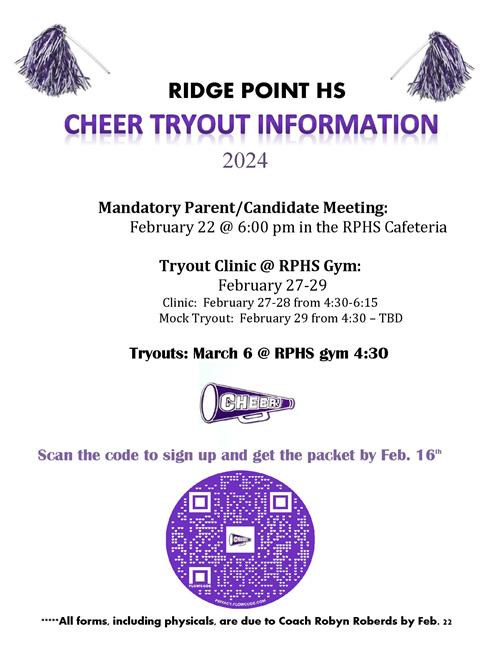2024-2025 Cheer Tryout Information