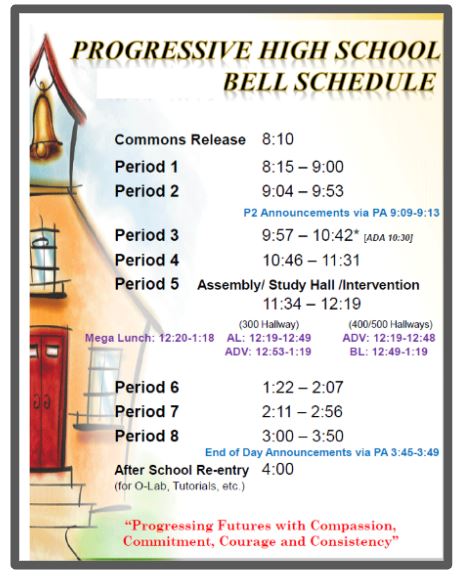 bell schedule