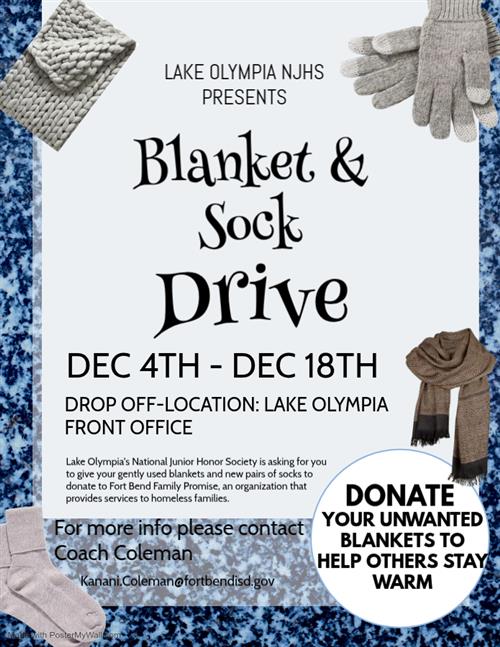  National Junior Honor Society Blanket and Sock Drive 