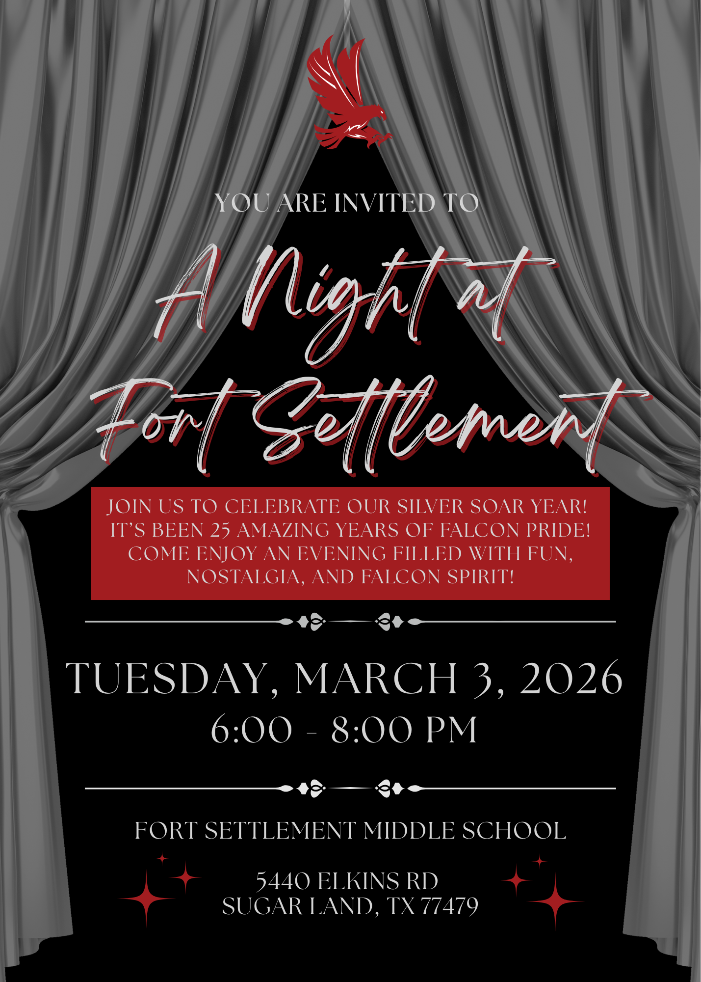  invite to anniversary party on March 3 at 6pm