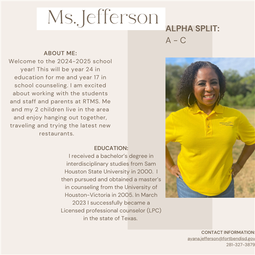 Ms. Jefferson information
