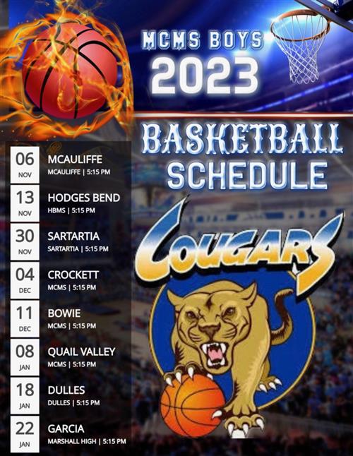  Boys Basketball Schedule
