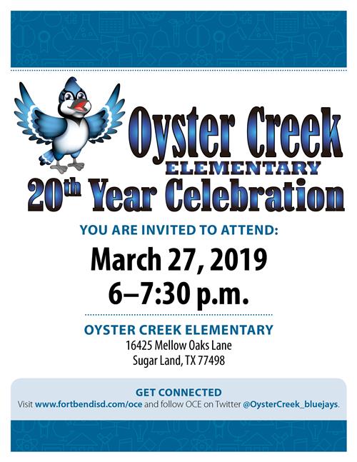 Oyster Creek Elementary to host 20th anniversary celebration, March 27
