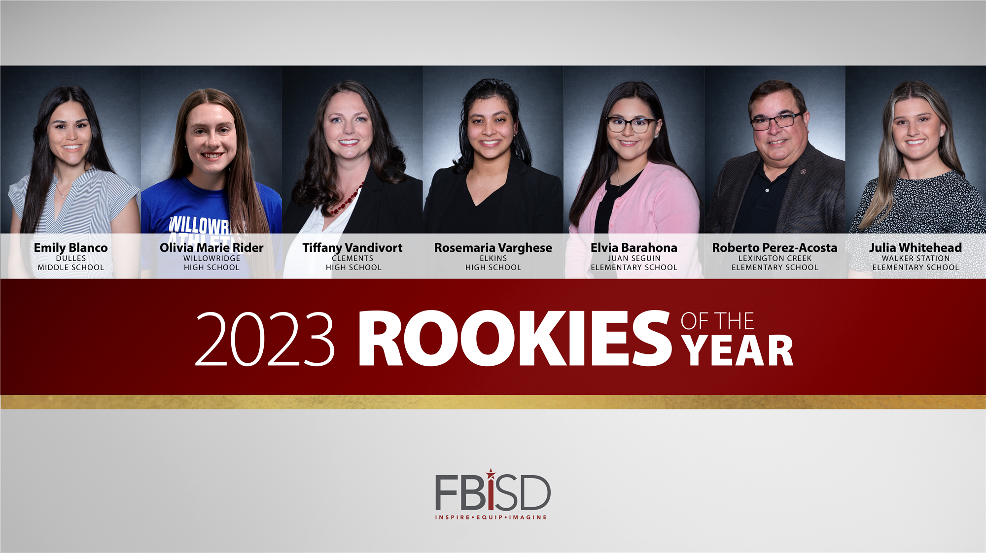 Fort Bend ISD announces 2023 Rookie Teachers of the Year (3/10/2023)