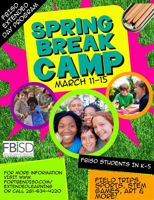 Fort Bend Isd S Extended Day Program Offers Camps For Students During Spring Break 2019