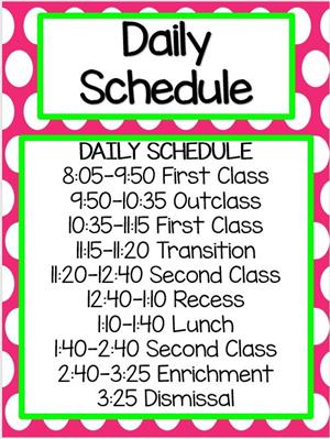 Schedule