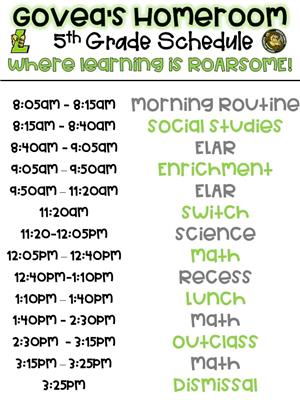 Schedule