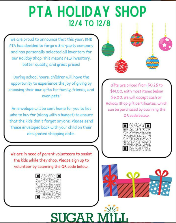  PTA Holiday Shop
