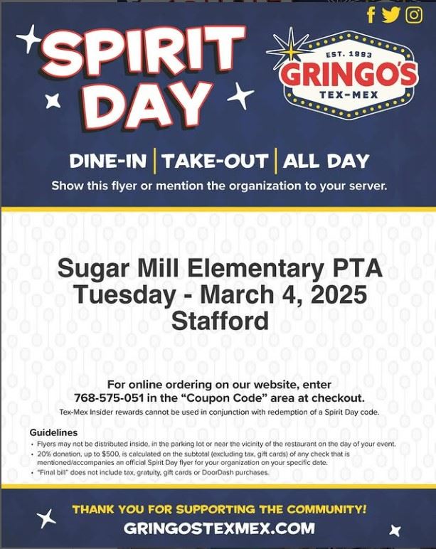  Gringo's Spirit Night 