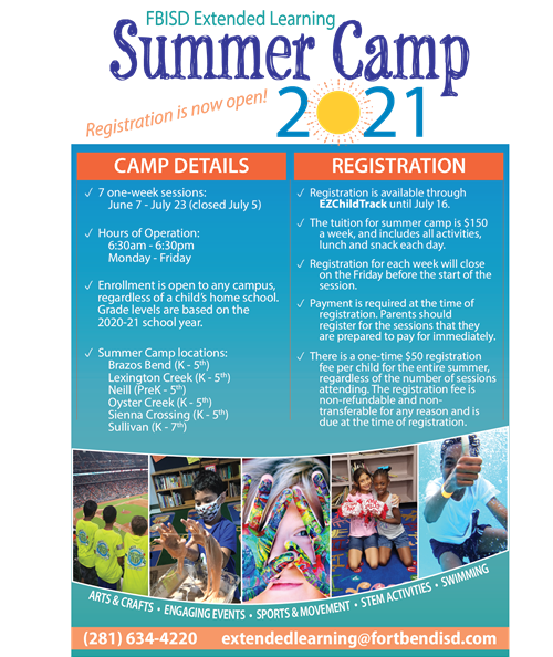 Extended Learning Camps Events