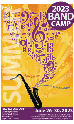 FBISD Band Camp Poster