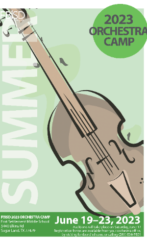 FBISD Orchestra Camp Poster