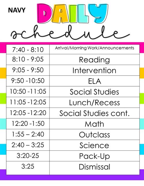 Daily Schedule