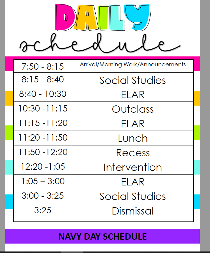 Daily Schedule