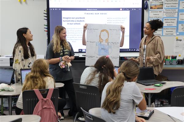 Finding Our Voice In preparation for creating the yearbook Ava, Mckinley, and Nedi present their “yearbook student.” If our yearbook were a student at Dulles Middle School, what kind of student would they be?